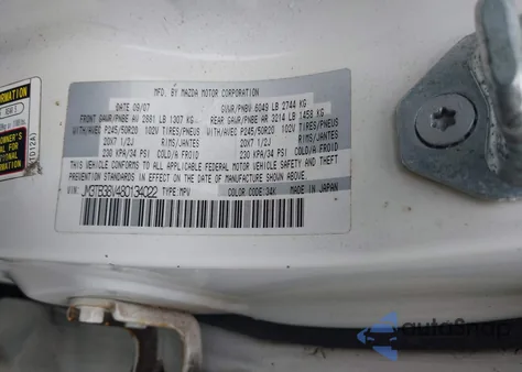 2008 Mazda Cx-9 Grand Touring из США, поврежденный, VIN JM3TB38V480134022